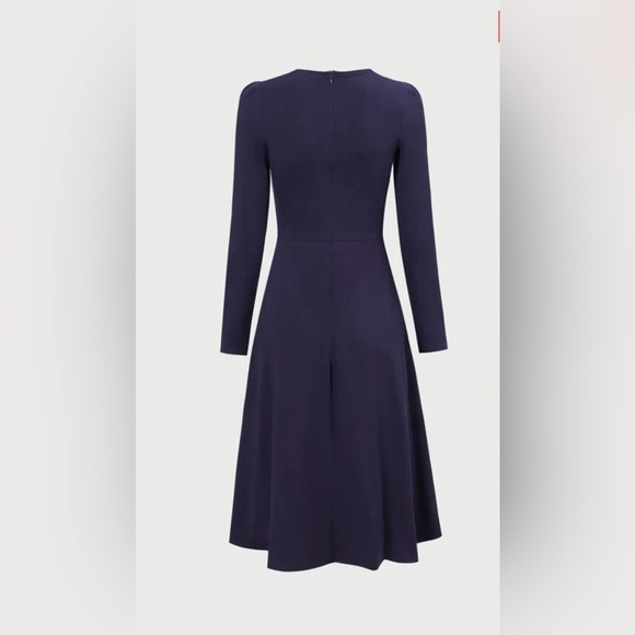 NWT RIHOAS Bowknot Collar Contrast Midi Dress Sz s - Picture 8 of 9